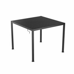 Primrose Charcoal Pergola with Steel Louvered Shutter Roof 3m x 4m in Black - thumbnail 2