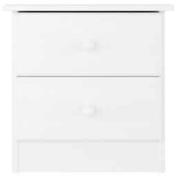 Berkfield Home Bedside Cabinet ALTA White 43x35x40.5 cm Solid Wood Pine - thumbnail 3