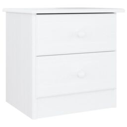 Berkfield Home Bedside Cabinet ALTA White 43x35x40.5 cm Solid Wood Pine - thumbnail 2