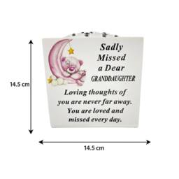 David Fischhoff Memorial Grave Bear On A Moon Rose Bowl - Granddaughter in White - thumbnail 3