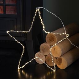 Samuel Alexander 30cm Light up Dewdrop Christmas Star with 120 Warm White LEDs in Silver - thumbnail 7