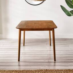 FurnitureboxUK Lynton Large Walnut Effect Wooden Dining Table with 2 Benches & 2 Chairs - thumbnail 5