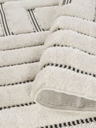 Desire Rugs Freya Living Room Area Rug 3D Embossed Modern Merge Line Design in Cream - Size: 120 cm x 170 cm - thumbnail 4