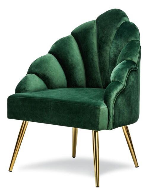 Nordlys Design Lounge Chair with Metal Legs in Green - image 1