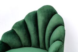 Nordlys Design Lounge Chair with Metal Legs in Green - thumbnail 4