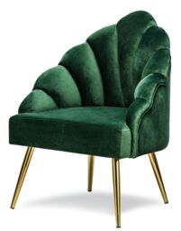 Nordlys Design Lounge Chair with Metal Legs in Green - thumbnail 1