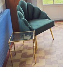Nordlys Design Lounge Chair with Metal Legs in Green - thumbnail 8