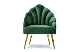 Nordlys Design Lounge Chair with Metal Legs in Green - thumbnail 3