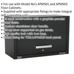 Loops 775mm Heavy Duty Modular Wall Cabinet - High Quality Lock - Lift-Up Door - thumbnail 2