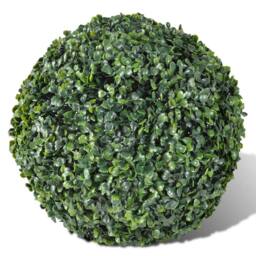 Berkfield Home Boxwood Ball Artificial Leaf Topiary Ball 27 cm 2 pcs in Green - thumbnail 1