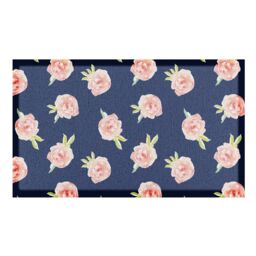 Artsy Mats Navy Pink Roses Indoor & Outdoor Doormat - 70x40cm - Size: 40 cm x 70 cm - thumbnail 2