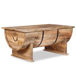 Berkfield Home Coffee Table Solid Mango Wood 88x50x40 cm in Brown - Size: 88 x 50 x 40 cm - thumbnail 1