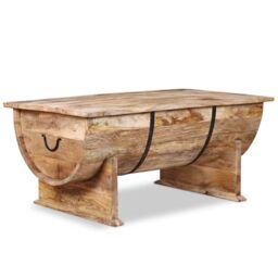 Berkfield Home Coffee Table Solid Mango Wood 88x50x40 cm in Brown - Size: 88 x 50 x 40 cm - thumbnail 2