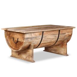 Berkfield Home Coffee Table Solid Mango Wood 88x50x40 cm in Brown - Size: 88 x 50 x 40 cm - thumbnail 3