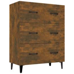 Berkfield Home Sideboard Smoked Oak 69.5x34x90 cm Engineered Wood in Brown - thumbnail 1