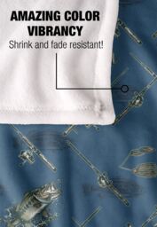 JQ Licensing Action Bass Fishing Pattern 2 Silky Touch Super Soft Throw Blanket 152 X 127 cm in White - thumbnail 4