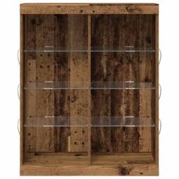 Berkfield Home Sideboard with LED Lights Old Wood 41x37x100 cm in Brown - Size: 41 x 37 x 100 cm - thumbnail 6
