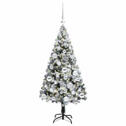 Berkfield Home Artificial Christmas Tree with 150 LEDs with Stand Green 120 cm - thumbnail 3