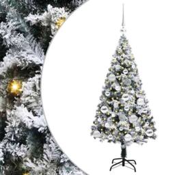 Berkfield Home Artificial Christmas Tree with 150 LEDs with Stand Green 120 cm - thumbnail 2
