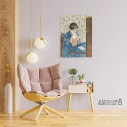 "Artery8 Letter Woman Sealing Envelope Cassatt Vintage Canvas Wall Art - Size: W24"" x H32""" - thumbnail 3