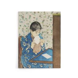 "Artery8 Letter Woman Sealing Envelope Cassatt Vintage Canvas Wall Art - Size: W24"" x H32""" - thumbnail 1
