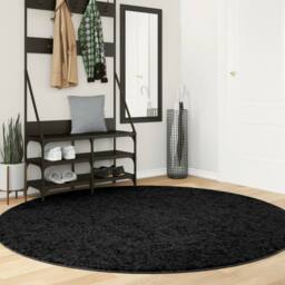 Berkfield Home Rug OVIEDO Short Pile Black √ò 200 cm - Size: Medium - thumbnail 2