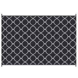 OUTSUNNY Reversible Waterproof Outdoor Rug W/ Carry Bag, 182 x 274 cm in Black - Size: 180 cm x 270 cm - thumbnail 2