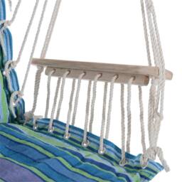 Nordara Garden Hammock with Footrest & Armrest in Blue - Size: 120 cm x 90 cm - thumbnail 4