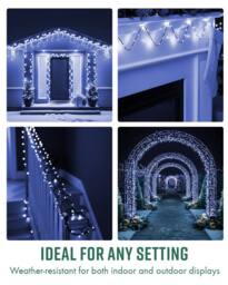 Globrite Blue White Fairy Lights 20m 200LED String Lights for Indoor & Outdoor Decoration - thumbnail 4