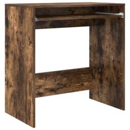 Berkfield Home Computer Desk Smoked oak Particle board Compact Simple in Brown - thumbnail 1