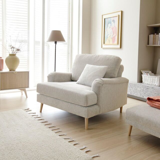 Abakus Direct Harper Armchair - Durable & Easy Clean Upholstery in Cream - image 1