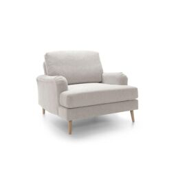 Abakus Direct Harper Armchair - Durable & Easy Clean Upholstery in Cream - thumbnail 3