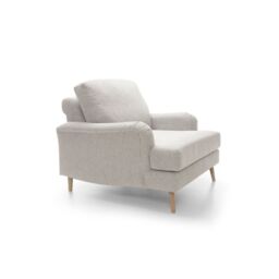 Abakus Direct Harper Armchair - Durable & Easy Clean Upholstery in Cream - thumbnail 4