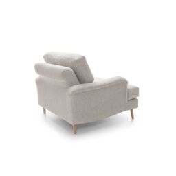 Abakus Direct Harper Armchair - Durable & Easy Clean Upholstery in Cream - thumbnail 6