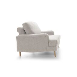 Abakus Direct Harper Armchair - Durable & Easy Clean Upholstery in Cream - thumbnail 5