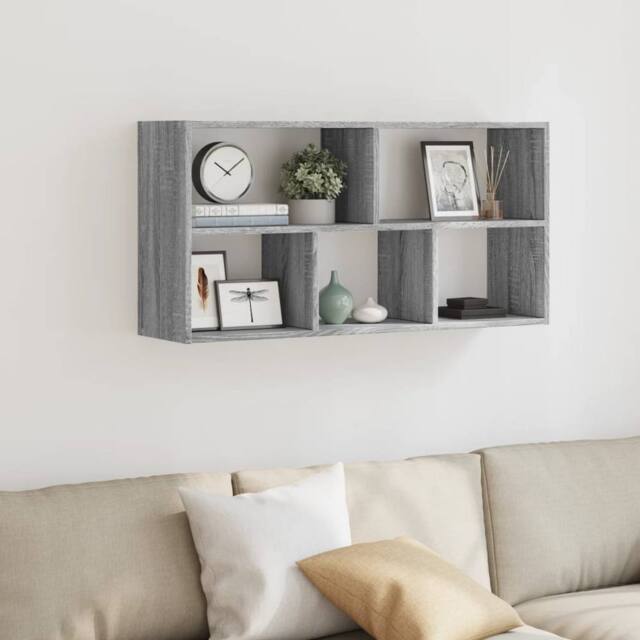 Berkfield Home Wall Shelf Grey Sonoma 100x25x50 cm Engineered Wood - Size: 100 x 25 x 50 cm - image 1