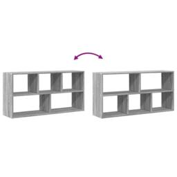 Berkfield Home Wall Shelf Grey Sonoma 100x25x50 cm Engineered Wood - Size: 100 x 25 x 50 cm - thumbnail 7