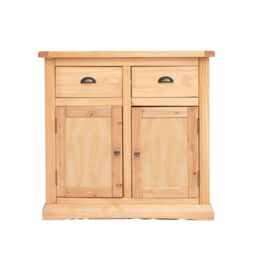 Cabinet Bits Lucca Waxed 2 Drawer 2 Door Sideboard Brass Cup Handle in Light Brown - thumbnail 2