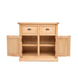 Cabinet Bits Lucca Waxed 2 Drawer 2 Door Sideboard Brass Cup Handle in Light Brown - thumbnail 5