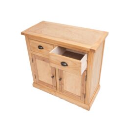 Cabinet Bits Lucca Waxed 2 Drawer 2 Door Sideboard Brass Cup Handle in Light Brown - thumbnail 4