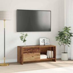 Berkfield Home TV Stand Old wood Engineered Wood - thumbnail 2