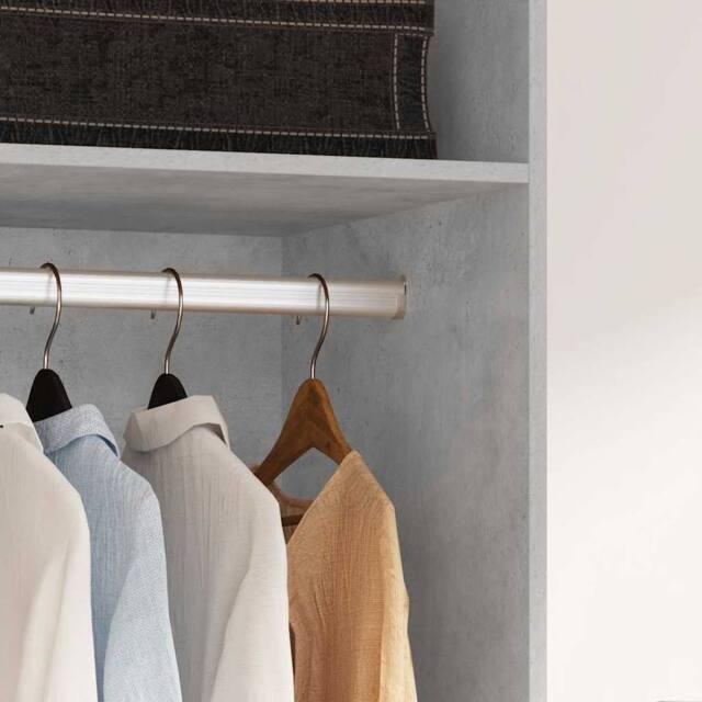 Berkfield Home Wardrobe Concrete Grey 50x50x200 cm Engineered Wood - Size: 50 x 50 x 200 cm - image 1