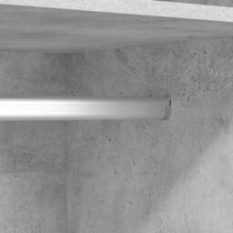 Berkfield Home Wardrobe Concrete Grey 50x50x200 cm Engineered Wood - Size: 50 x 50 x 200 cm - thumbnail 8