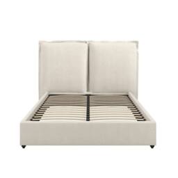 Lemon Pavilion Furniture Sunday Double Bed Frame (Pack of 2) - Linen Blend - L221xW174xH120 cm in Ivory - thumbnail 2