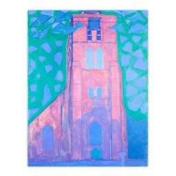 Artery8 Mondrian Framed Wall Art Church Tower at Domburg Abstract Painting - Size: A4 - thumbnail 3