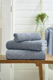 Deyongs Avelon Soft Touch Zerotwist 100% Cotton Towel in Blue - thumbnail 1