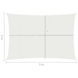 Berkfield Home Sunshade Sail 160 g/m ² White 3x5 m HDPE - thumbnail 6