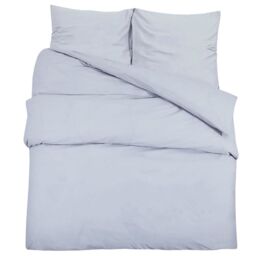 Berkfield Home Duvet Cover Set Grey 135x200 cm Light-weight Microfiber - thumbnail 2
