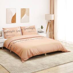 Berkfield Home Duvet Cover Set Pink 155x220 cm Cotton - thumbnail 2