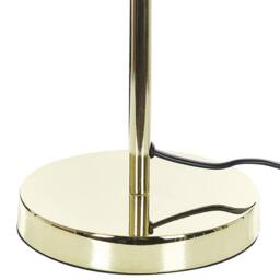Wyld and Coco Bedside Table Lamp - Glam Gold Dome Shade Round Steel Base - thumbnail 7